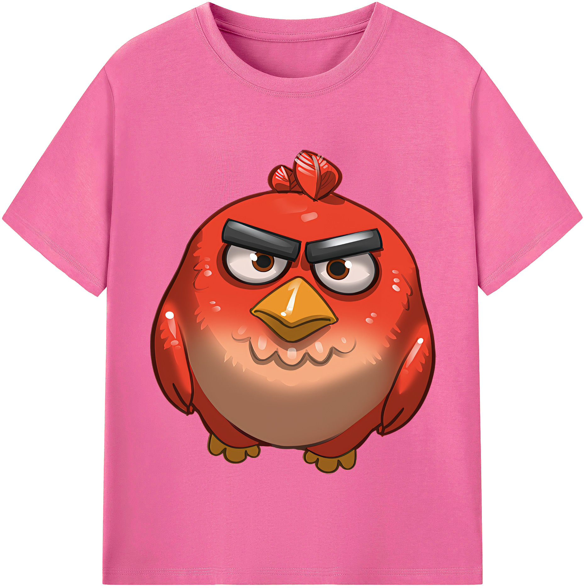 （画像用） Angry Birds アングリーバード レディースカジュアルプリントTシャツ（綿100％）